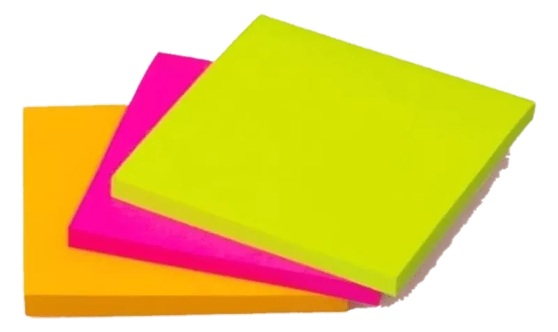 Blocos adesivos neon